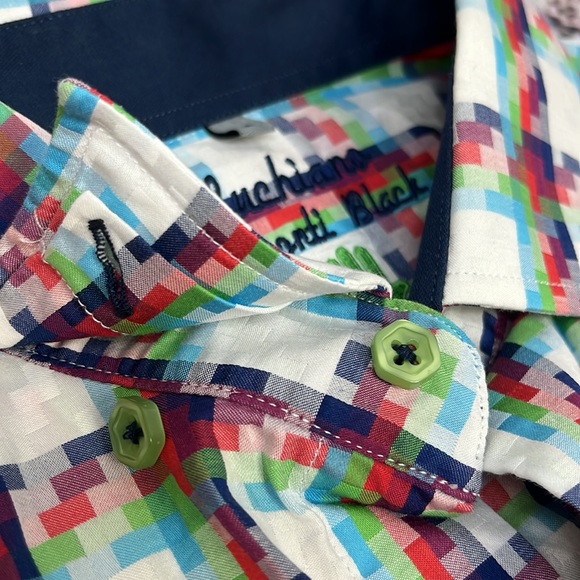 Luciano Visconti Black Button Down Size Medium - Picture 9 of 14